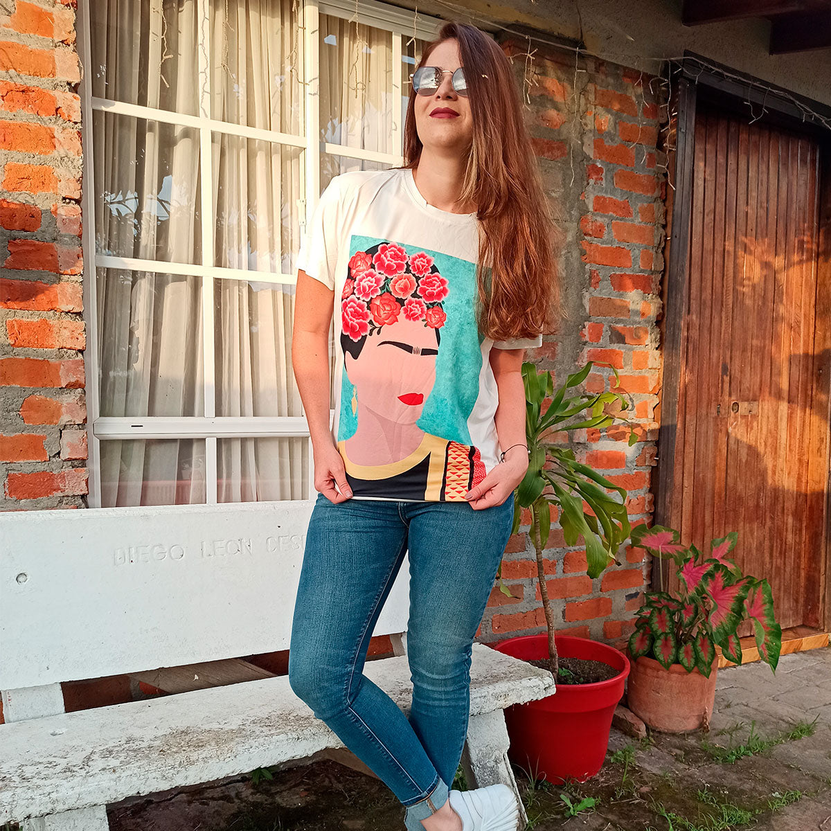 Camiseta estampada de Frida